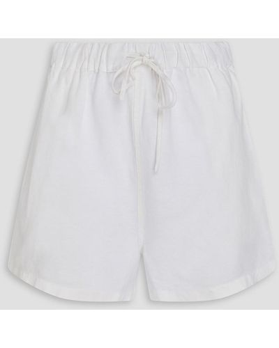 Onia Linen And Lyocell-blend Shorts - Natural