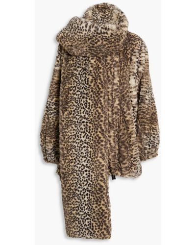 T By Alexander Wang Leopard-print Faux Fur Coat - Multicolor