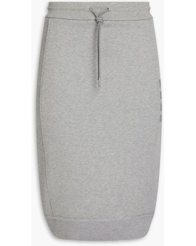 Thom Browne Ribbed French Cotton-terry Skirt - Grey