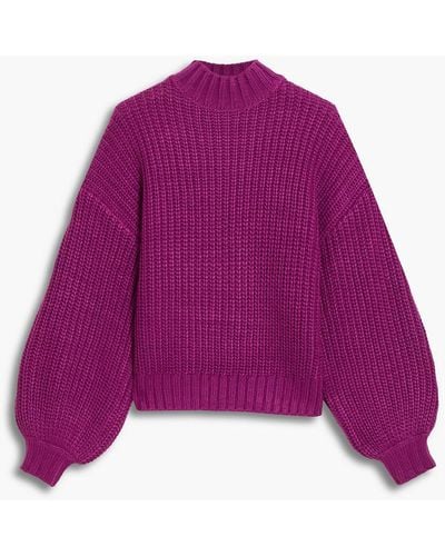 Cinq À Sept Haillie Knitted Turtleneck Sweater - Purple