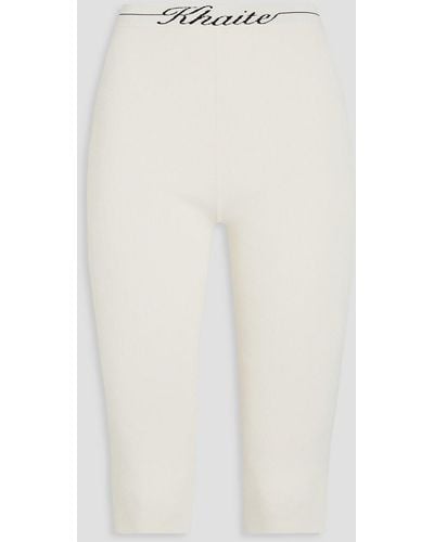 Khaite Stretch-knit Shorts - White