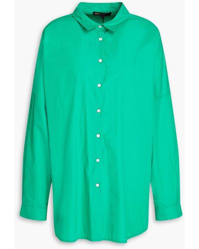 Maje Cotton-poplin Shirt - Green