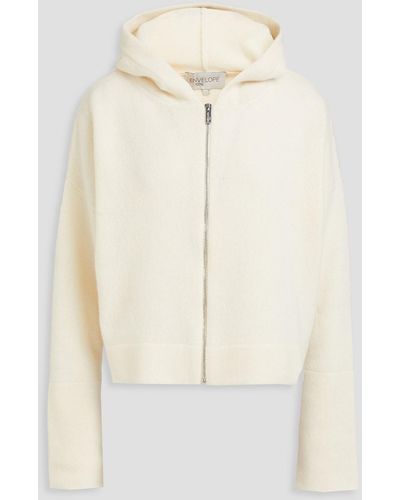 Envelope Cashmere And Wool-blend Zip-up Hoodie - Natural