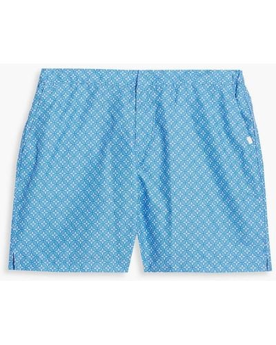 Derek Rose Mid-length Printed Swim Shorts - Blue