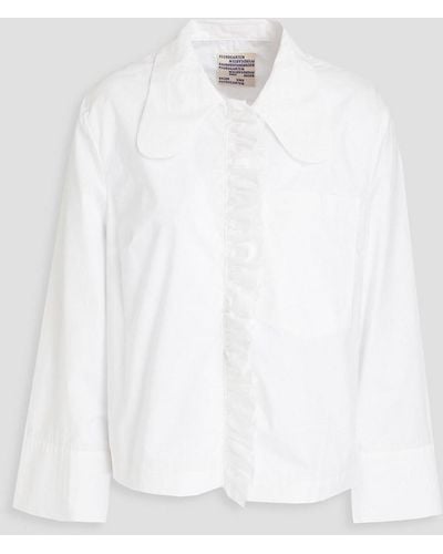 Baum und Pferdgarten Matleena Ruffled Organic Cotton-poplin Shirt - White