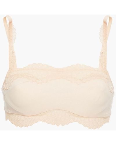 Simone Perele Lace-trimmed Stretch-jersey Underwired Bra - Pink
