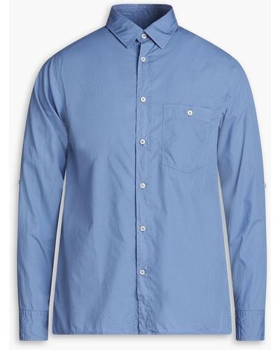 Officine Generale Younes Cotton-poplin Shirt - Blue