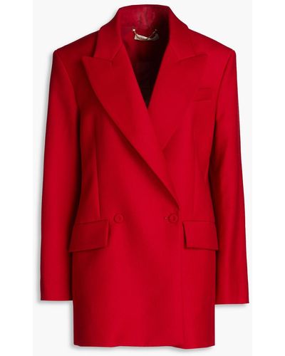 Emilia Wickstead Mallory Double-breasted Wool-twill Blazer - Red