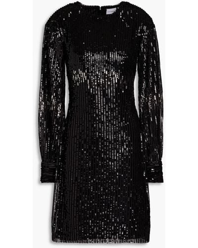 Raishma Sequined Tulle Dress - Black