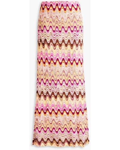 Missoni Crochet-knit Maxi Skirt - Pink