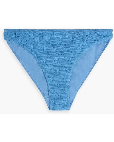 T By Alexander Wang Stretch-jacquard Mid-rise Bikini Briefs - Blue