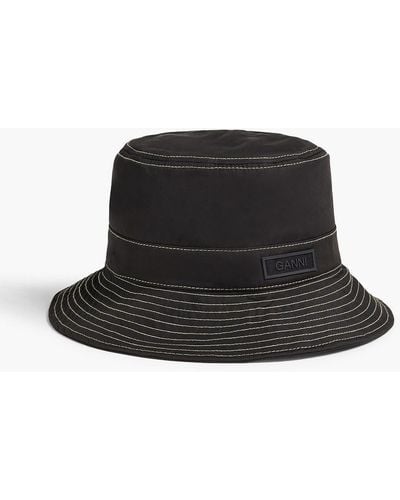 Ganni Twill Bucket Hat - Black