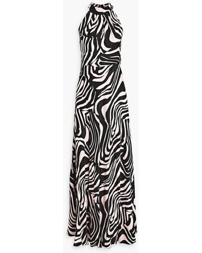 Diane von Furstenberg Trista Zebra-print Jacquard Maxi Dress - White