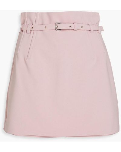 RED Valentino Belted Layered Crepe Shorts - Pink