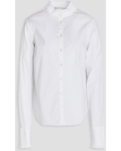 Veronica Beard Holli Cotton-blend Poplin Shirt - White