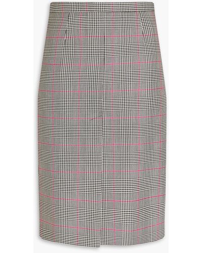 RED Valentino Prince Of Wales Checked Jacquard Pencil Skirt - Grey