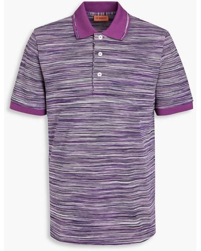 Missoni Space-dyed Cotton Polo Shirt - Purple