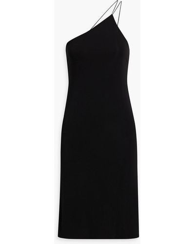 Nili Lotan One-shoulder Stretch-jersey Dress - Black