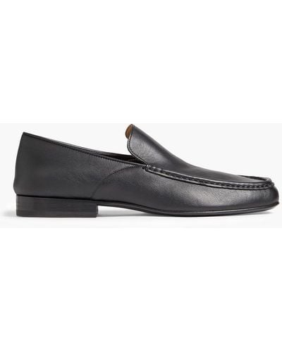 Sandro Leather Loafers - Black