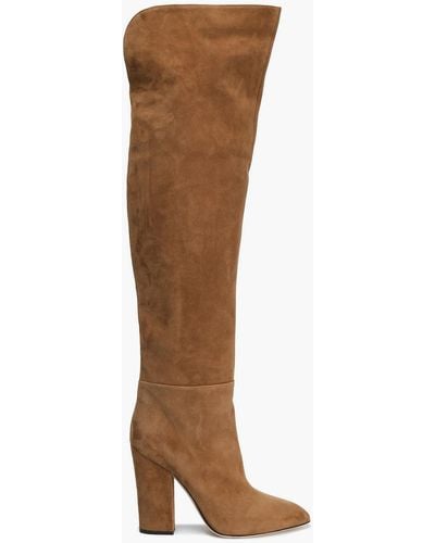 Sergio Rossi Scarlett Suede Over-the-knee Boots - Brown