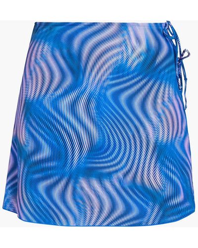 Onia Becca pareo aus stretch-jersey mit print - Blau