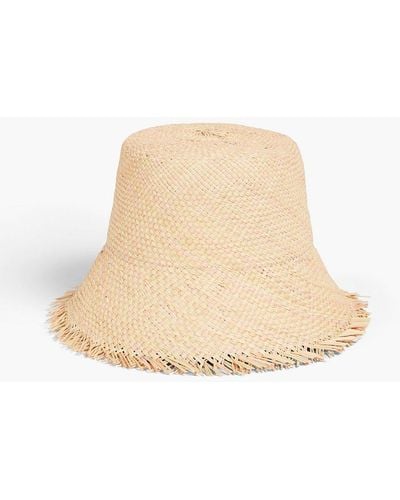 Eugenia Kim Ramona Frayed Straw Bucket Hat - Natural