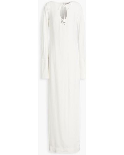 Et Ochs Gabriella robe aus crêpe mit verzierung - Weiß