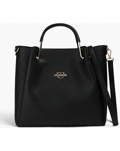 Love Moschino Faux Pebbled-leather Tote - Black