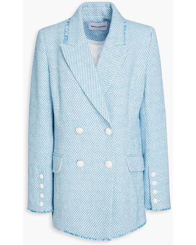 Rebecca Vallance Charlene doppelreihiger blazer aus tweed mit streifen - Blau