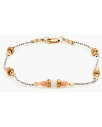 Zimmermann Burnished Gold-tone, Bead And Cord Bracelet - Gray