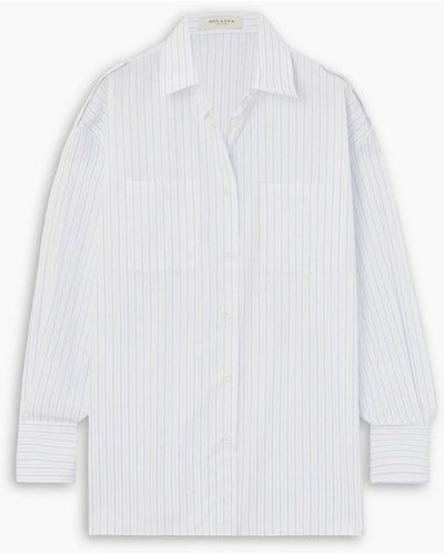 Giuliva Heritage Carla Striped Cotton-poplin Shirt - White