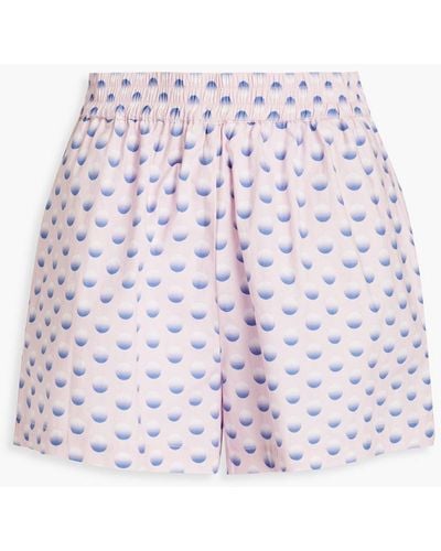 Summery Copenhagen guggi Polka-dot Cotton-poplin Shorts - Pink