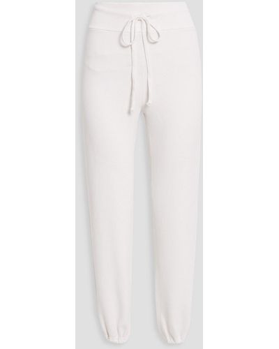 Nili Lotan French Cotton-terry Track Trousers - White