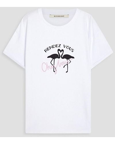 Être Cécile T-shirt aus baumwoll-jersey mit print - Weiß