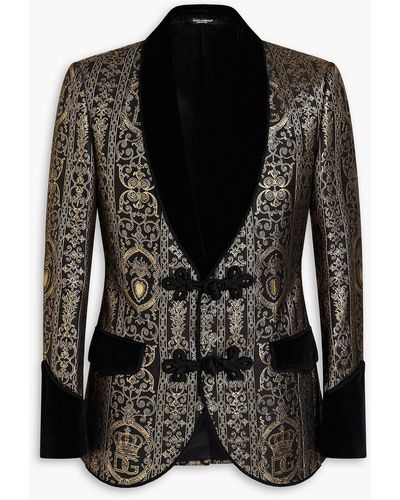 Dolce & Gabbana Metallic Jacquard Jacket - Black