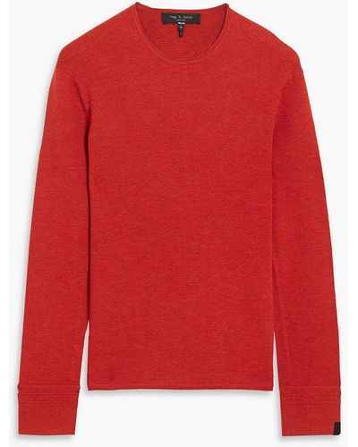 Rag & Bone Collin Wool-blend Sweater - Red