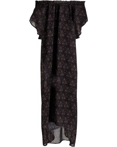 Sensi Studio Off-the-shoulder Printed Georgette Maxi Dress - Black