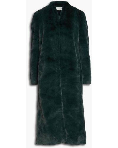 Michelle Mason Faux Fur Coat - Green