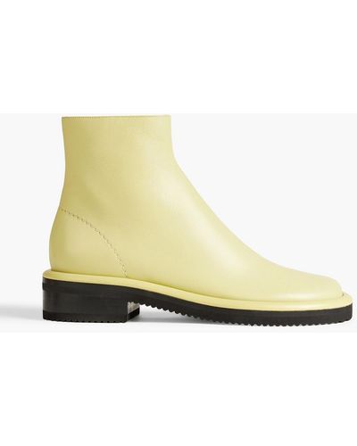 Proenza Schouler Boyd Leather Ankle Boots - Yellow