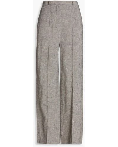 Totême Hose mit weitem bein aus donegal-tweed - Grau