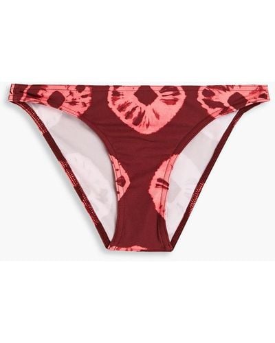 Zimmermann Tie-dyed Low-rise Bikini Briefs - Red