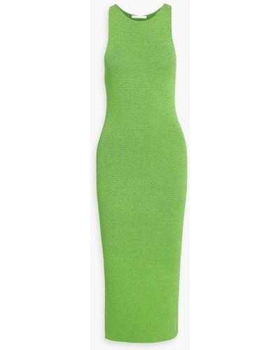 Helmut Lang Knitted Midi Dress - Green