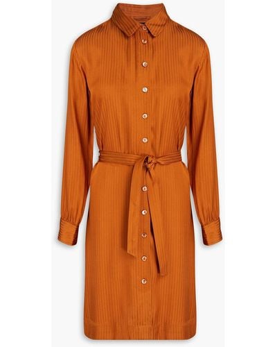 A.P.C. Simone Jacquard Shirt Dress - Orange
