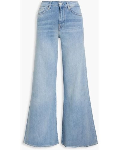 FRAME Le Pixie Palazzo High-rise Flared Jeans - Blue