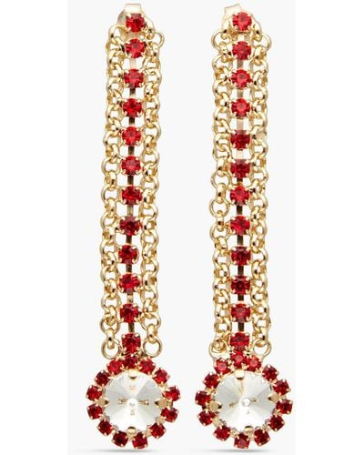 Rosantica Gold-tone Crystal Earrings - White