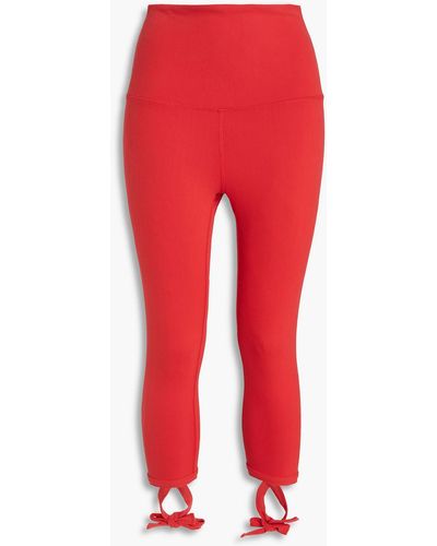 Ba&sh Kloe Cropped Jersey leggings - Red
