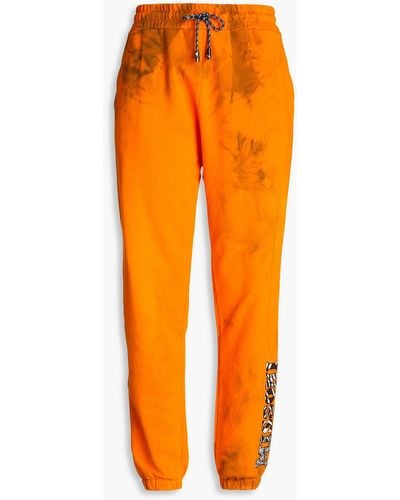 Missoni Track pants aus baumwollfrottee mit batikmuster - Orange