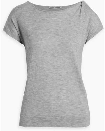 Autumn Cashmere Cutout Cashmere T-shirt - Gray