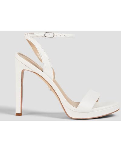 Sam Edelman Leather Platform Sandals - White