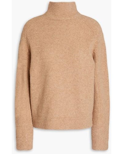 Vince Mélange Knitted Turtleneck Sweater - Natural